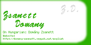 zsanett domany business card
