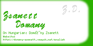 zsanett domany business card